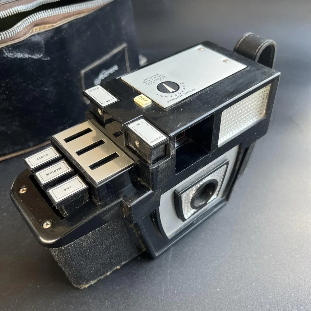 Vintage Fotron III Camera - Power Tested (Orange Light Works) - Case & Cord